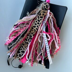 Leopard Print and Pink Tassel Bookmark Journal Bible Bookmark with Bling